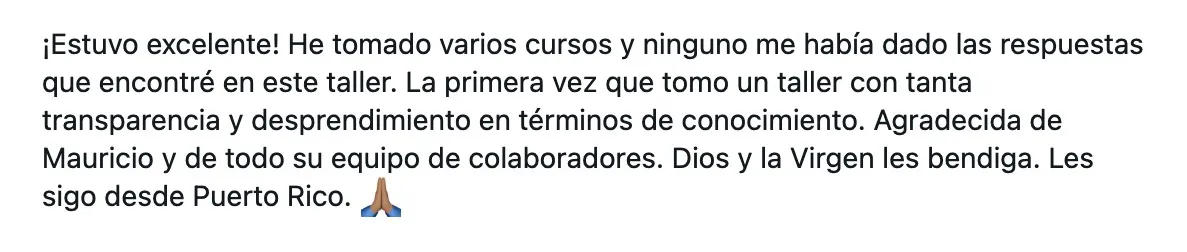 Patricia: alto nivel pedagógico y creativo.