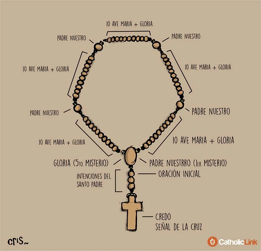 Rosario, ¿Cómo rezar el rosario? Guía visual, paso por paso